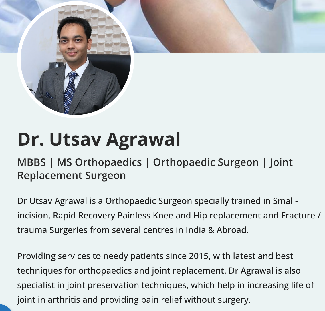 Dr Utsav Agrawal Best Orthopaedic Doctor in Nagpur